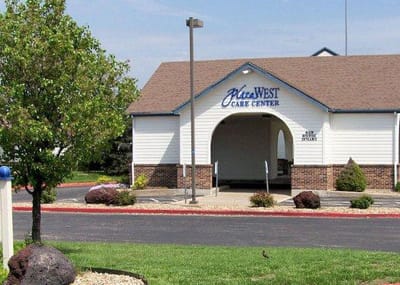 Exterior view of Plaza West Care Center building