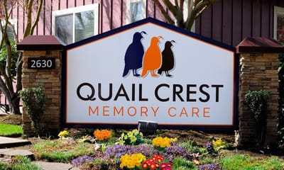 Facility logo with colorful design and flowers