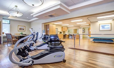 Physical therapy equipment in a rehabilitation center