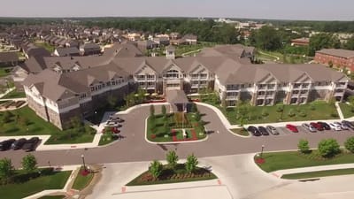 Aerial view of the Rose Senior Living Clinton Township facility