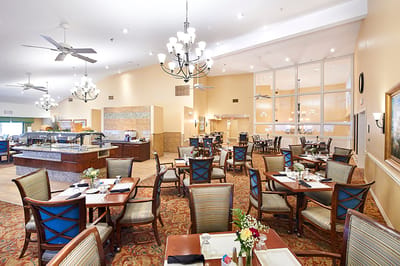 Dining area with tables and decor