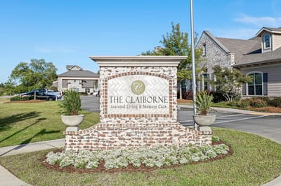 Signage of The Claiborne Assisted Living facility