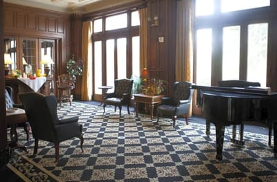 Comfortable common area with elegant furniture