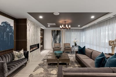 Bright and modern common area with comfortable seating