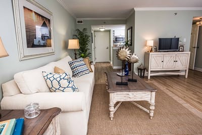Bright and welcoming interior of a resident living room