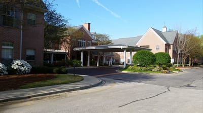 Exterior view of the Town Village Audubon Park entrance