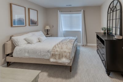 Cozy interior of a resident's bedroom