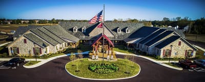 Aerial view of the Inn at Walnut Trail building