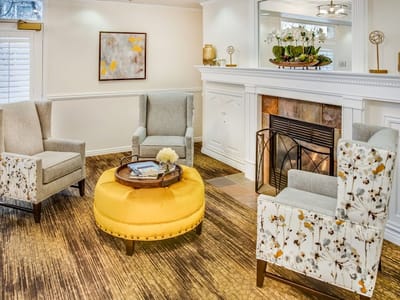 Comfortable seating area in a common room