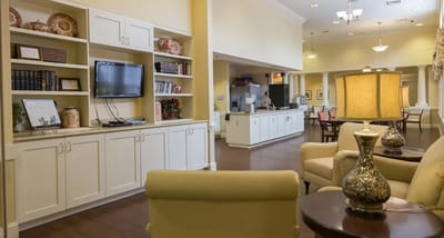 Interior view of a common area in a senior living facility