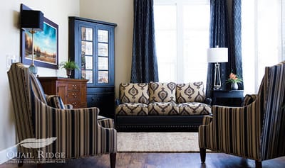 Cozy interior common area with seating
