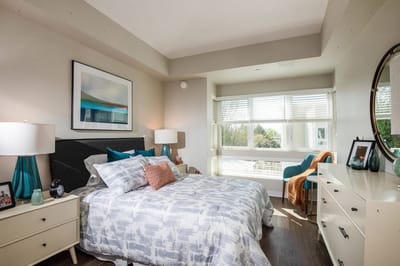 Cozy bedroom setup with natural light