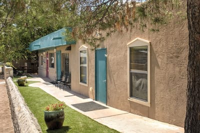 Exterior view of The Adobe facility.
