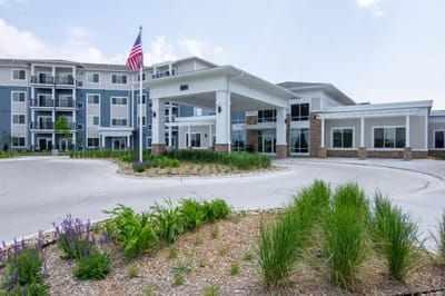 Exterior view of The Brant Senior Living building