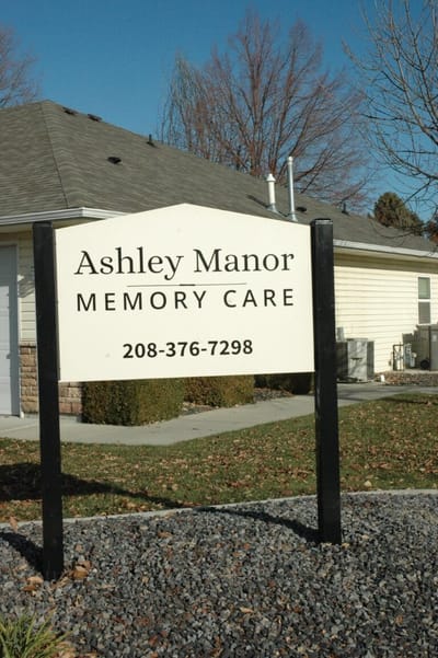Exterior sign of Ashley Manor Memory Care