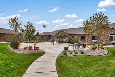 Beautifully landscaped outdoor space at Eden Vista.
