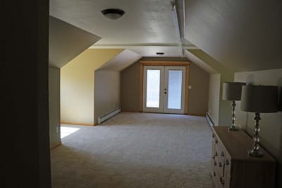 Spacious interior room with natural light
