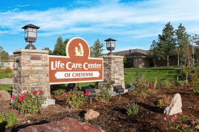 Entrance sign for Life Care Center of Cheyenne