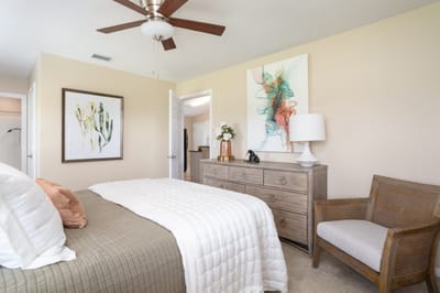 Cozy interior of a resident room with decor