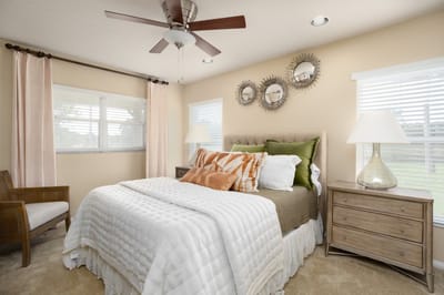 Stylish interior of a private resident room with decor