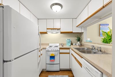 Bright kitchen in a resident's room