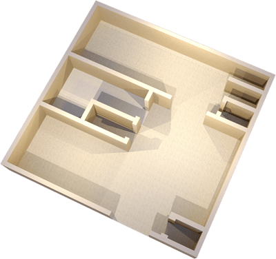 Architectural floor plan layout of a facility