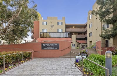 Exterior view of the assisted living facility entrance