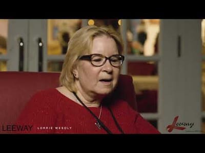 Resident speaking in a common area