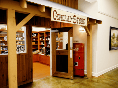 Interior of a general store area in the facility