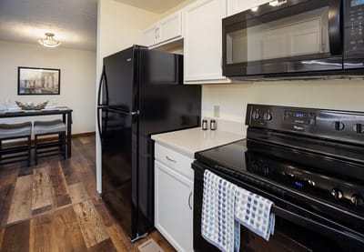 Modern kitchen interior with appliances