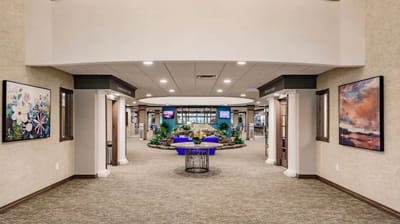 Interior common area with decorative elements