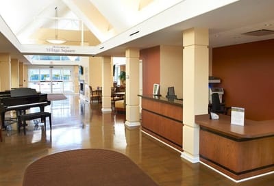 Interior view of a welcoming reception area