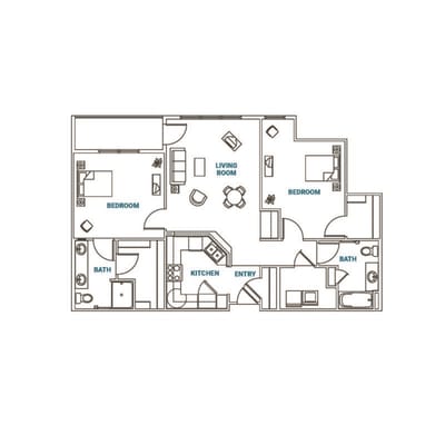 Architectural floor plan showing room layout