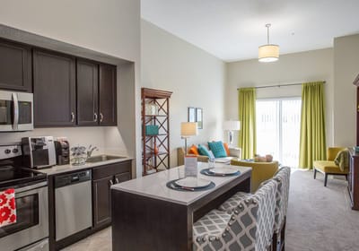 Interior view of a cozy living area in a senior residence