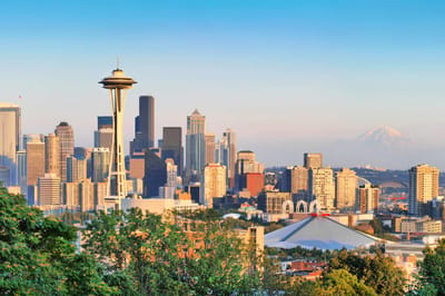 A scenic view of Seattle's skyline
