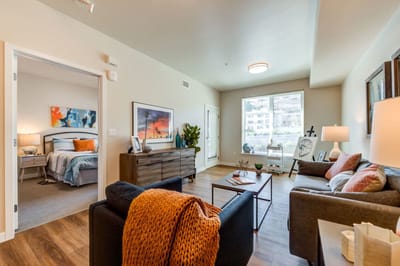 A well-decorated interior of a private living space