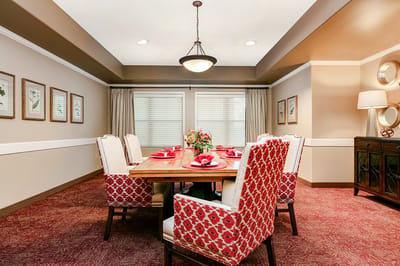 Welcoming dining room set for a meal