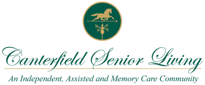 Canterfield Senior Living logo with a horse symbol