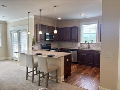 Modern kitchen in a senior living facility