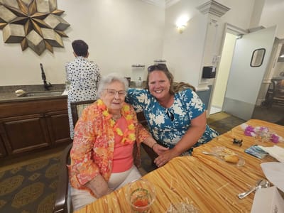 Residents enjoying time together in a common area