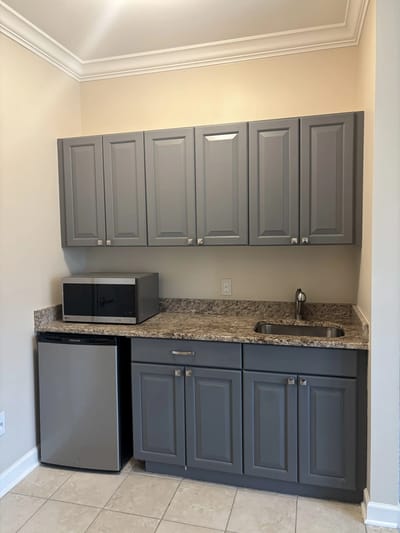 Kitchenette area in a senior living facility