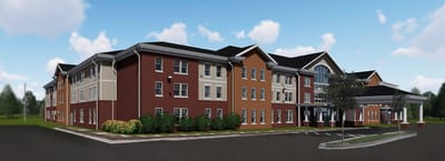 Exterior view of a senior living facility