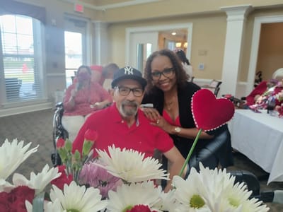 Residents enjoying a social gathering in a common area