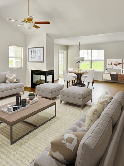 Bright and modern interior living area