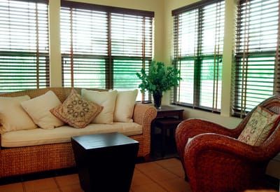 Cozy living room with comfortable seating and natural light