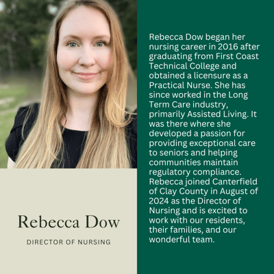 Director of Nursing, Rebecca Dow, smiling outdoors