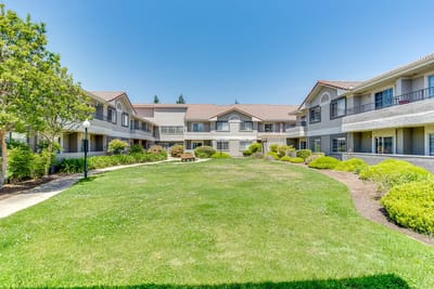 Well-maintained outdoor space with gardens