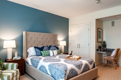 Cozy bedroom in a senior living facility