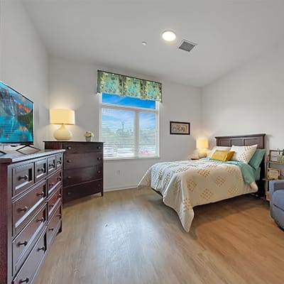 Cozy private resident room with natural light