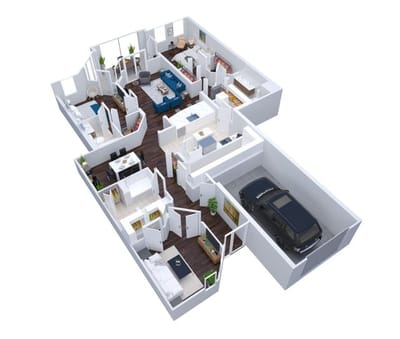 Architectural floor plan of a residential unit